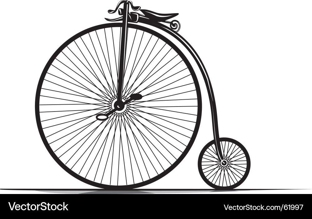 Vintage Fahrrad Silhouette Vektorbild