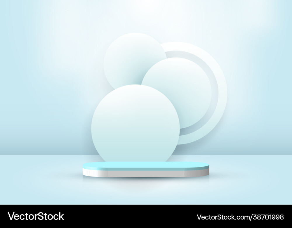 3d realistic abstract minimal scene empty podium 3d realistic abstract minimal scene empty podium vector image