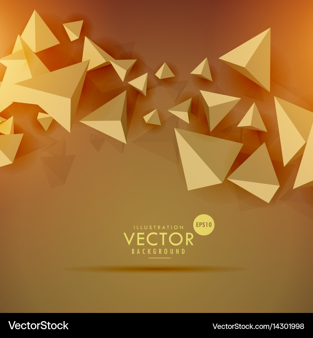 Abstract 3d polygon background design vector image