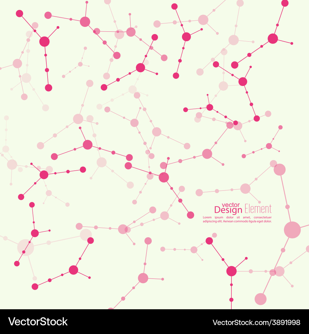 Abstract background with dna molecule structure Vector Image
