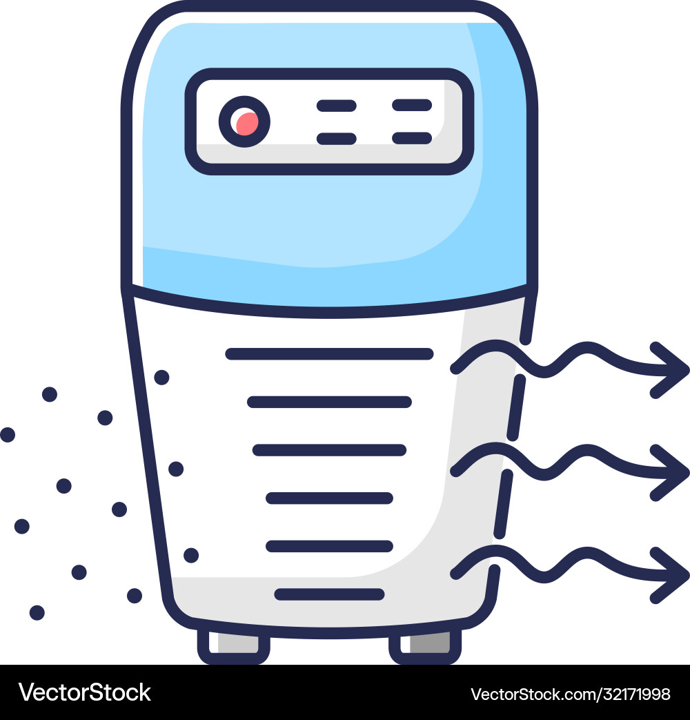 Air purifier rgb color icon Air purifier rgb color icon vector image