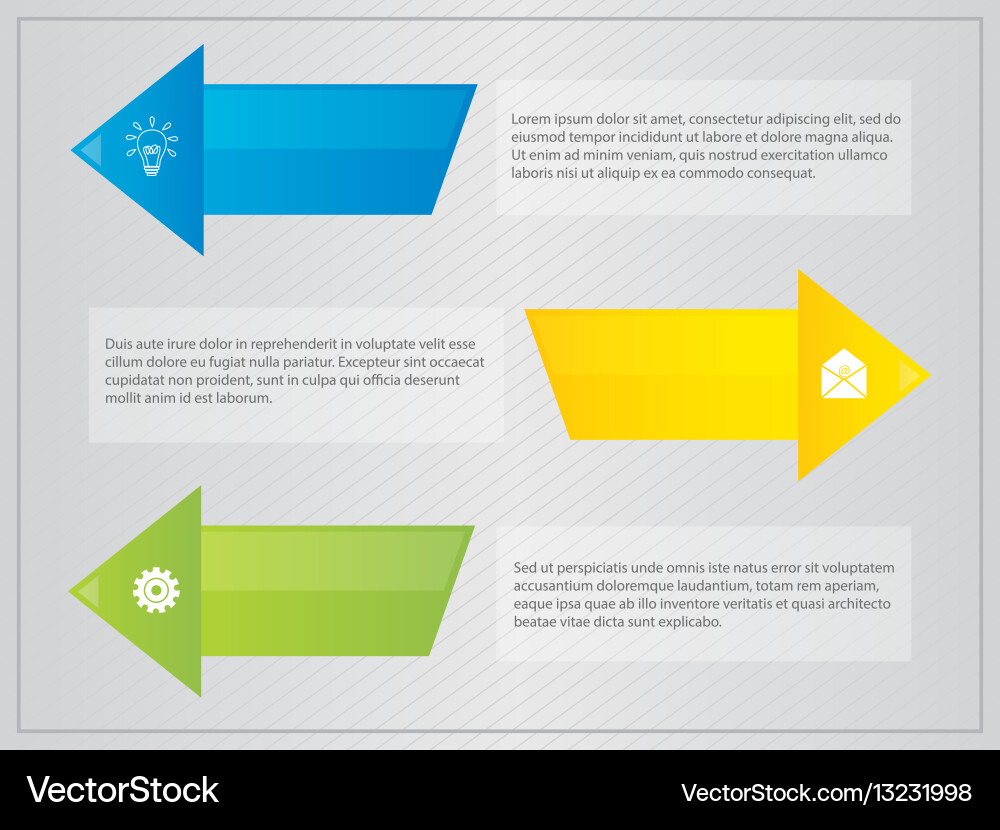 Arrow with border text infographic vector image