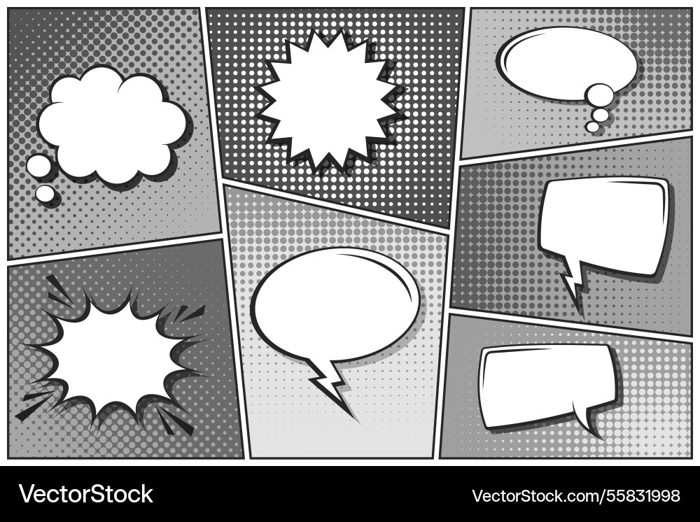 Cartoon Comic Hintergründe setzen Sprachblase Cartoon Comic Hintergründe setzen Sprachblase vektorbild