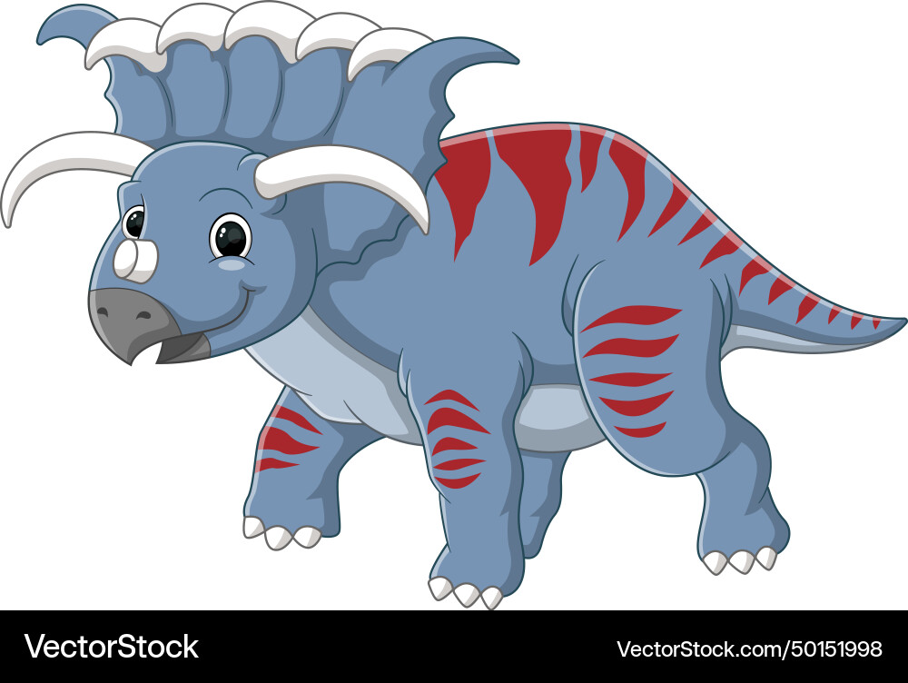 Cartoon kosmoceratops dinosaur auf weißem Hintergrund Cartoon kosmoceratops dinosaur auf weißem Hintergrund vektorbild