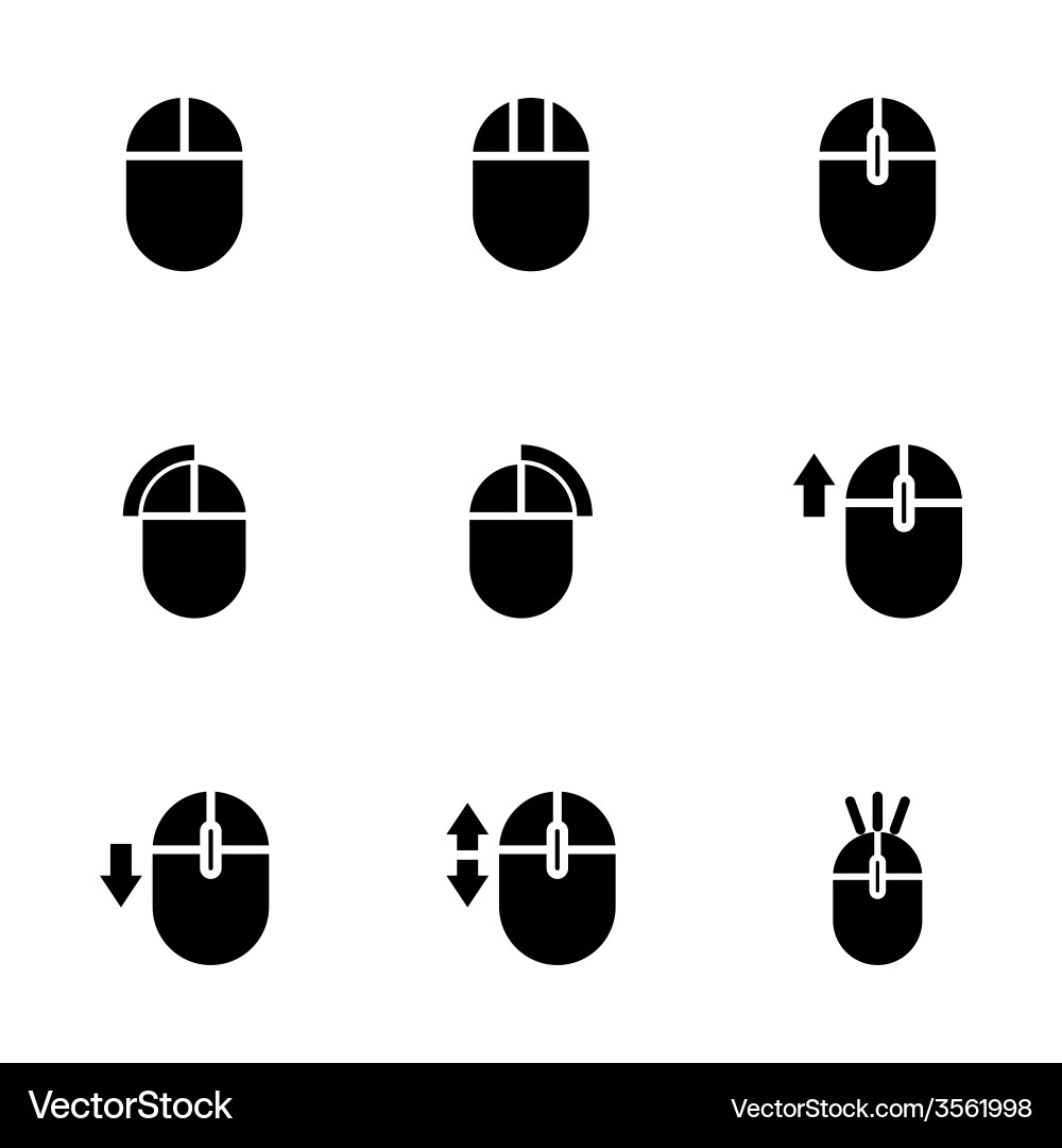 Computer mouse icon set Vector Image