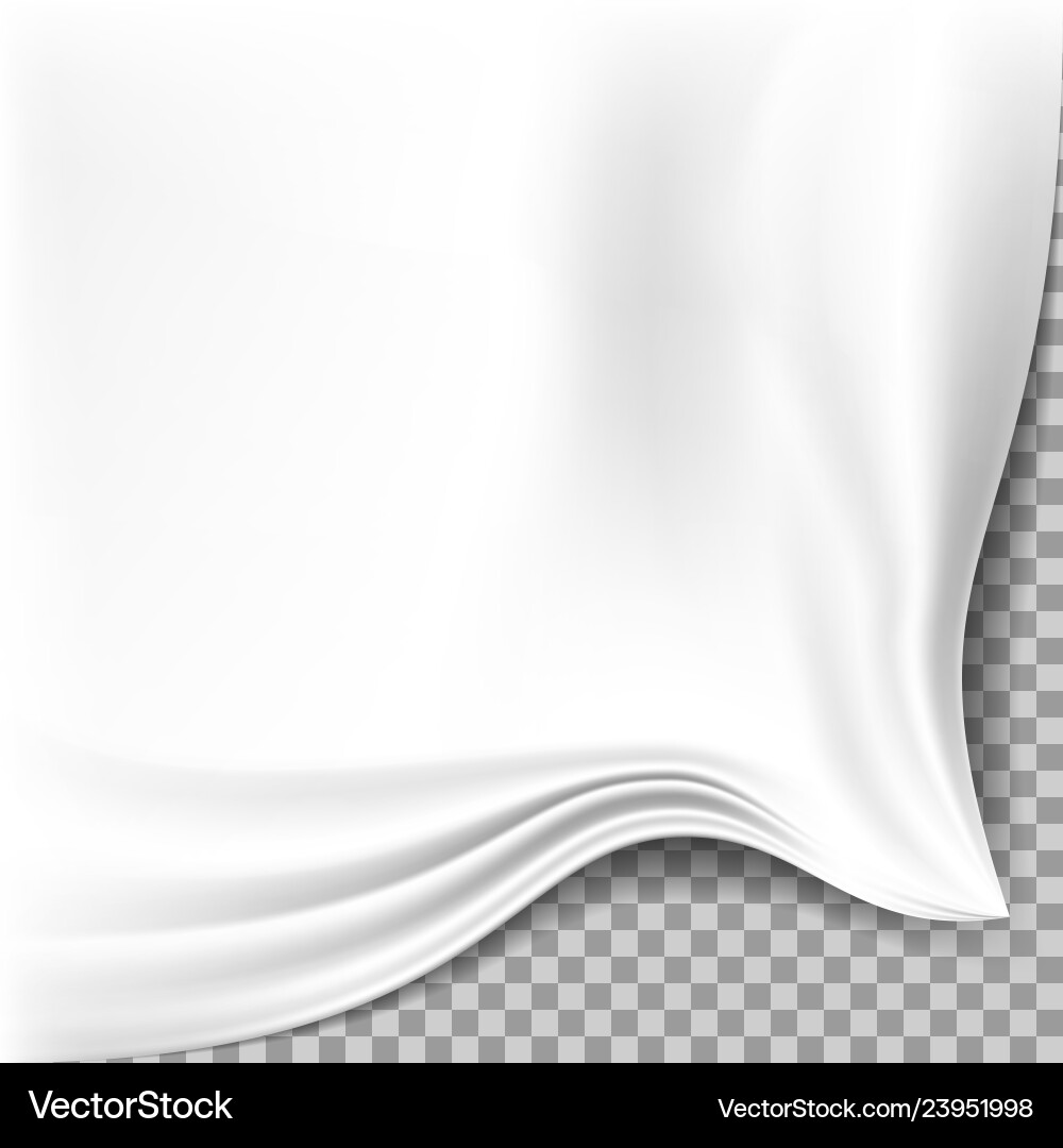 Folded Linen Sheet with Empty Space Vector Image