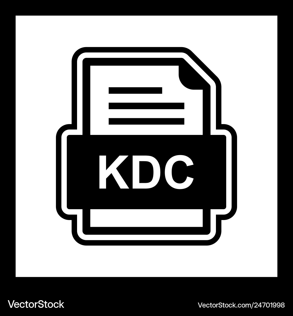 Kdc file document icon – Royalty-Free Vector | VectorStock