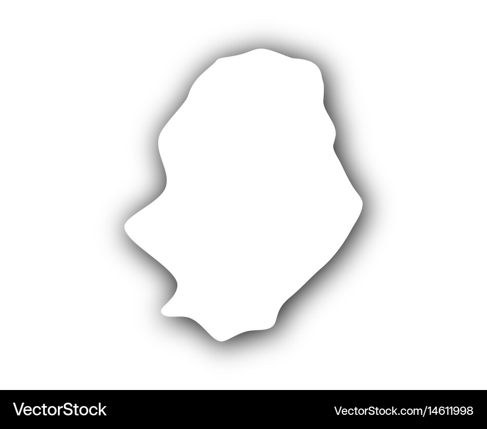 Map of Niue with Shadow Vector Image
