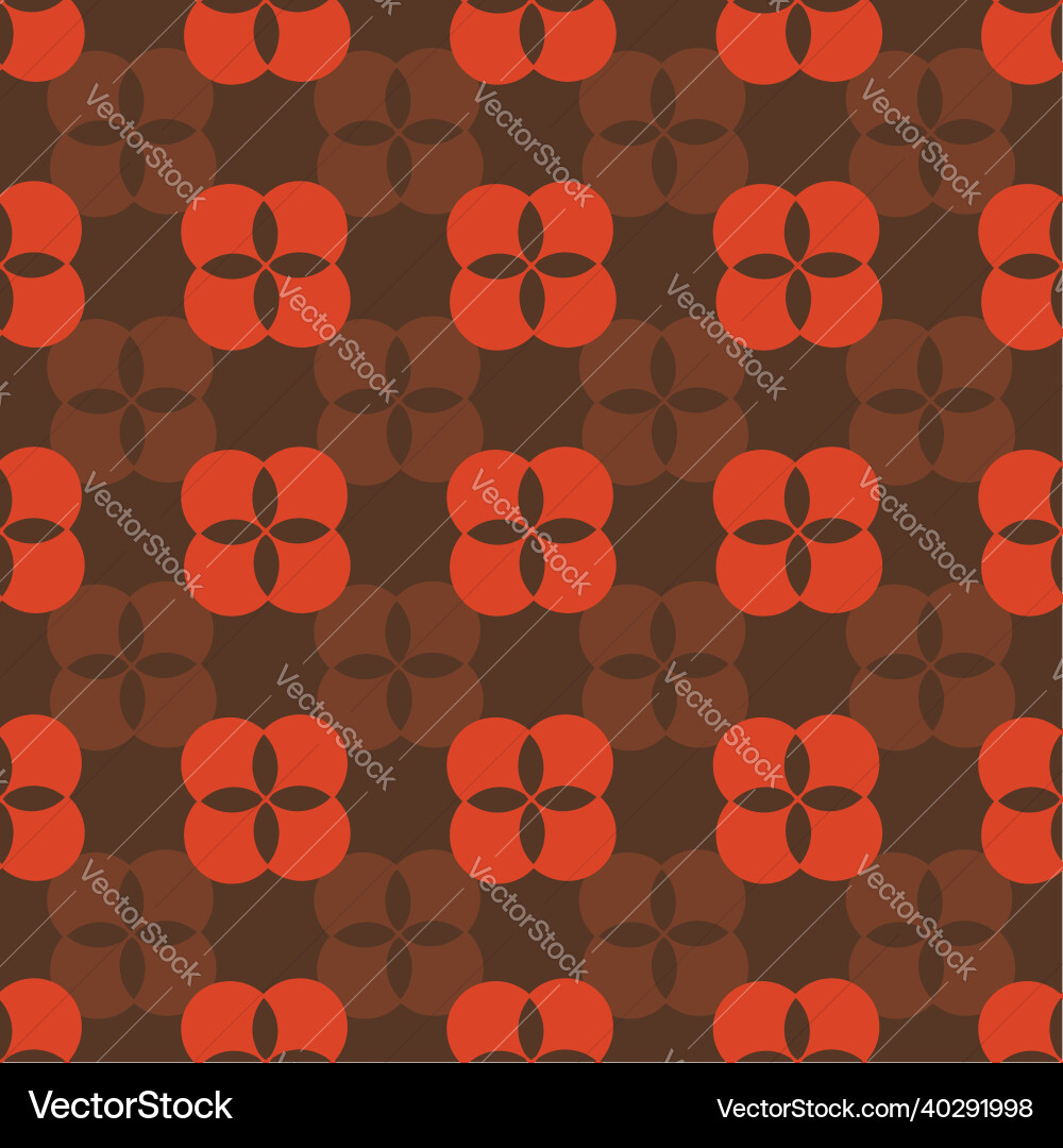 Retro red and brown pattern seamless repeat Retro red and brown pattern seamless repeat vector image