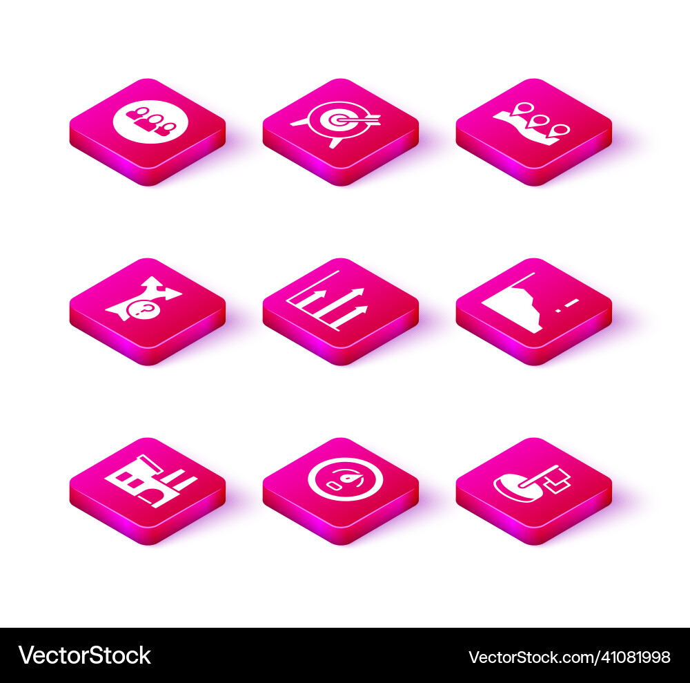 Set factory digital speed meter arrow pie chart Set factory digital speed meter arrow pie chart vector image