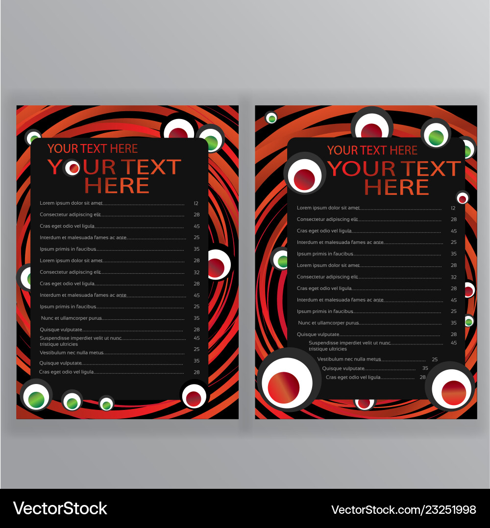 Sushi menu template for web and print Sushi menu template for web and print vector image