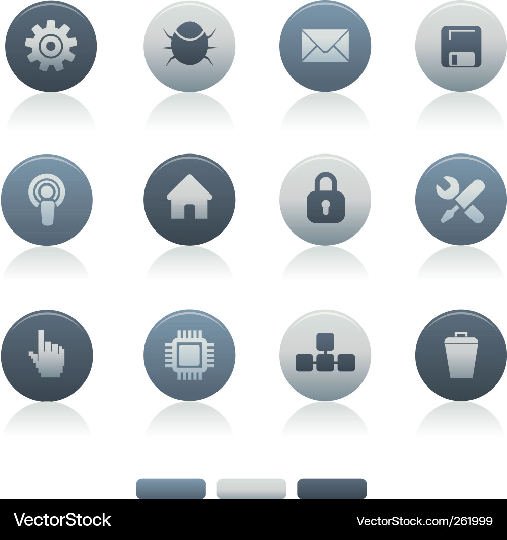 02 circle mixed gray computer Vector Image