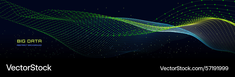 Abstract technology background with wavy color Vector Image
