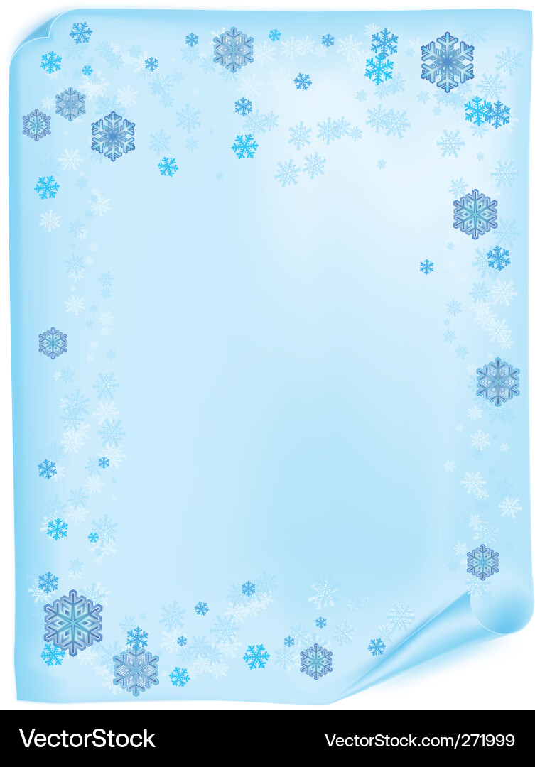 Christmas list with snowflake vector image