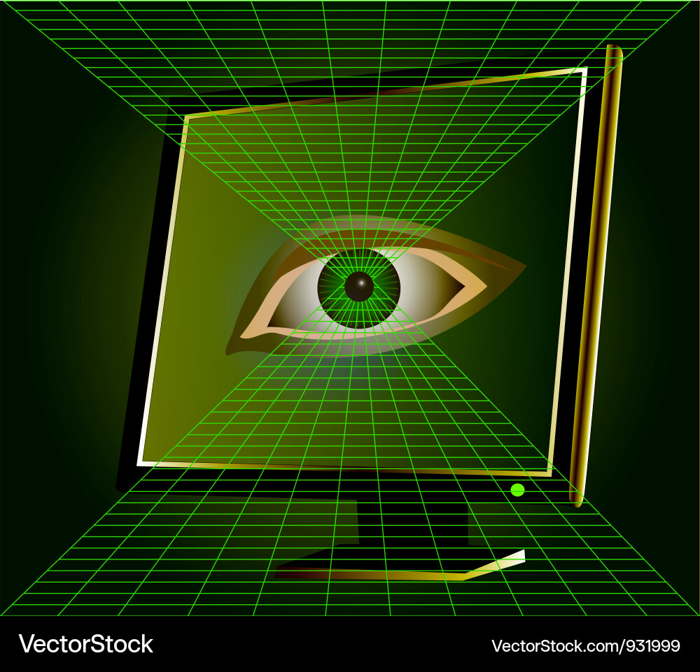 Digital Display Eye Vector Image
