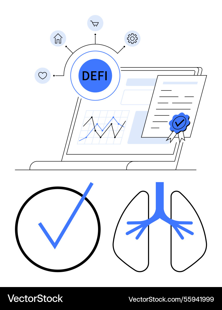 Digital finance concepts with blockchain Digital finance concepts with blockchain vector image