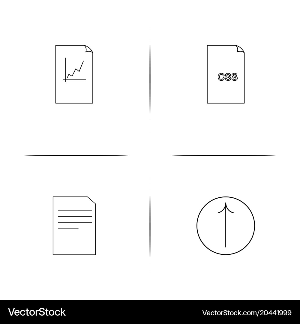 Files and folders sign simple linear icon Vector Image