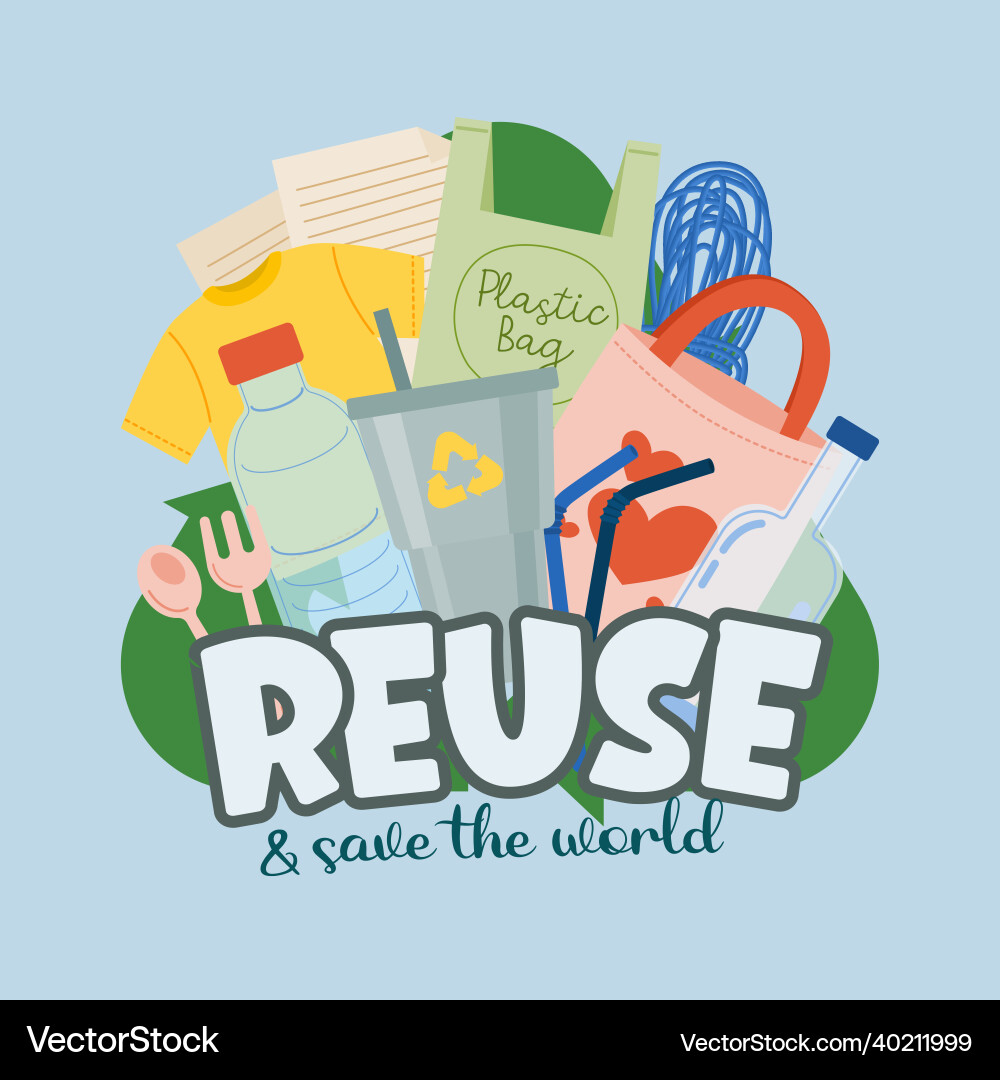 Poster waste environmental pollution from plastic Poster waste environmental pollution from plastic vector image