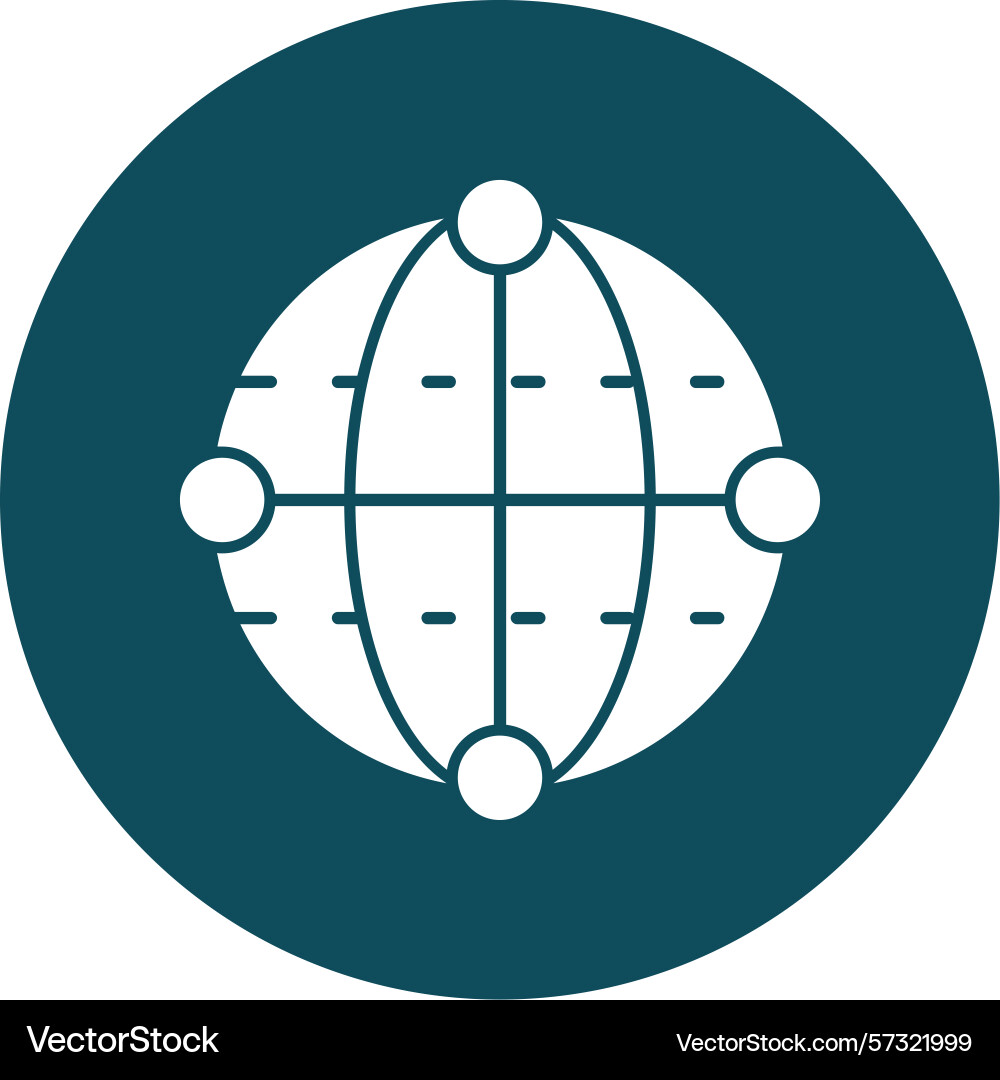 Quantum algorithm glyph circle icon vector image