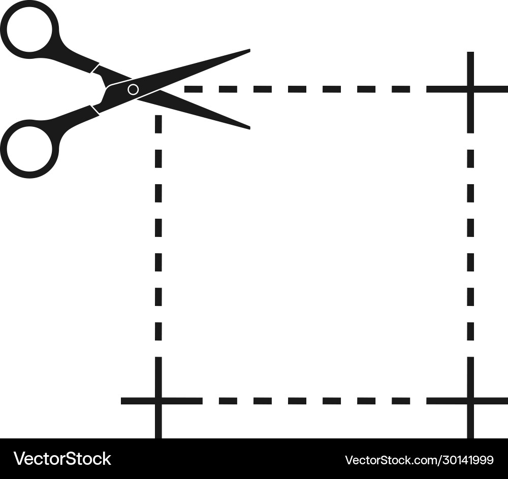 Scissors icon cut concept with open Vector Image