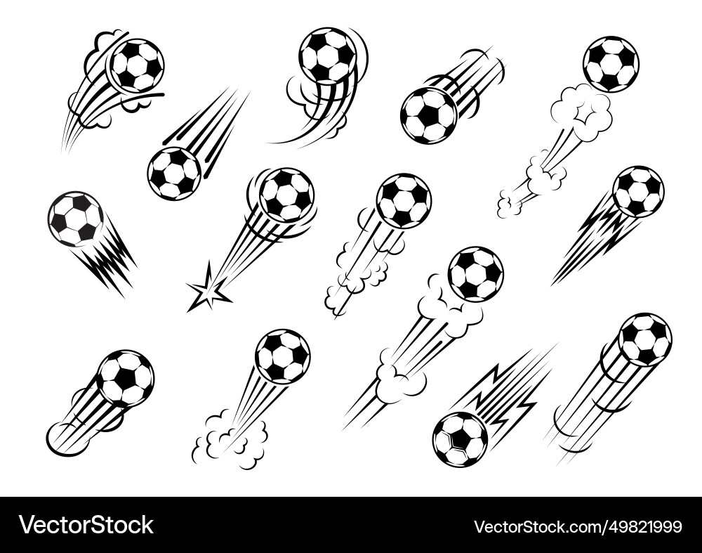 Soccer ball football tournament set icons symbol Soccer ball football tournament set icons symbol vector image