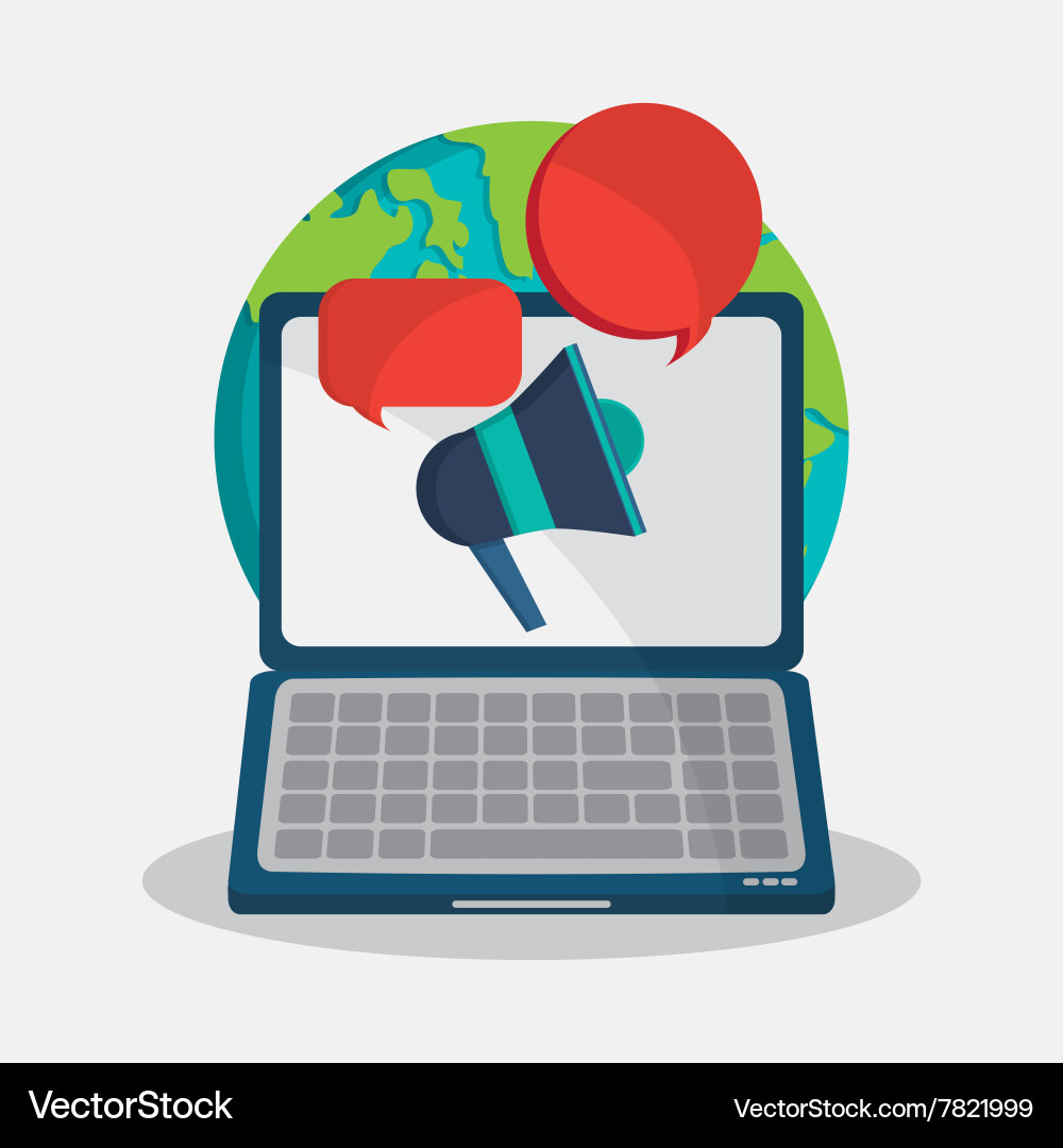 Solution and communication con design vector image