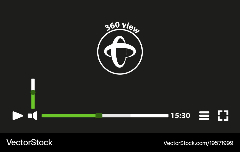 Video player template for web and mobile apps vector image