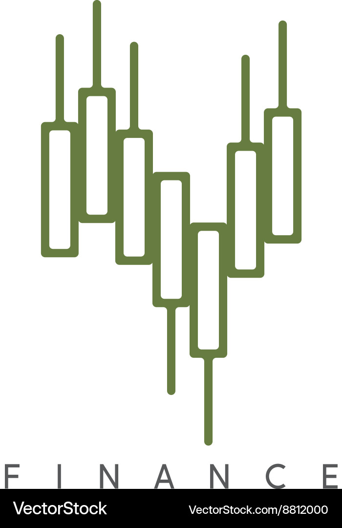 Abstract design template of financial graph chart vector image