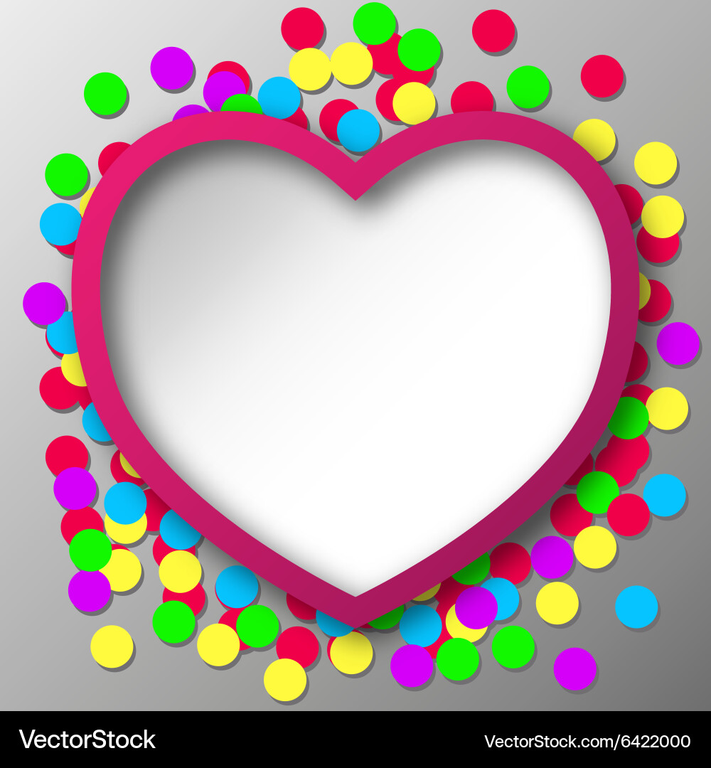 Abstract heart with confetti snippets Vector Image