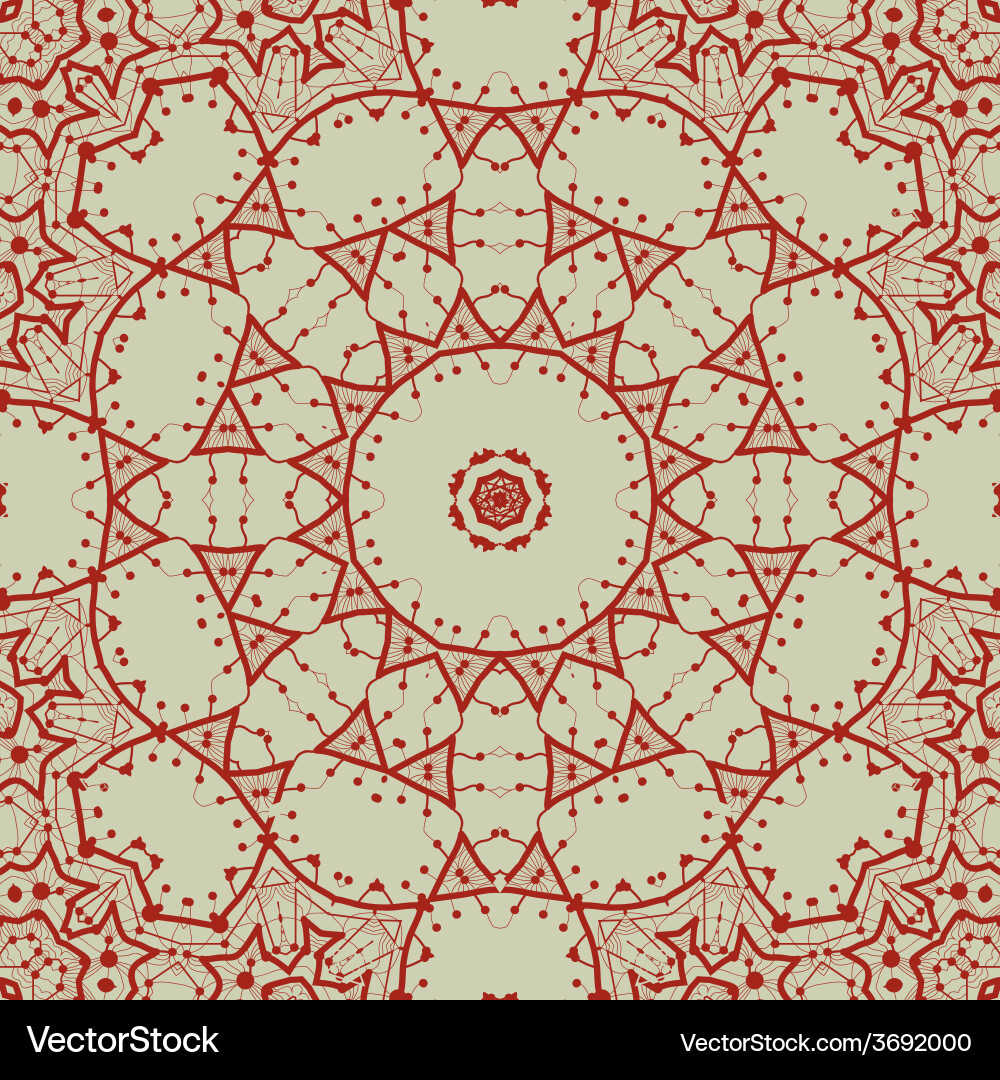 Abstract seamless pattern in red with circle vector image