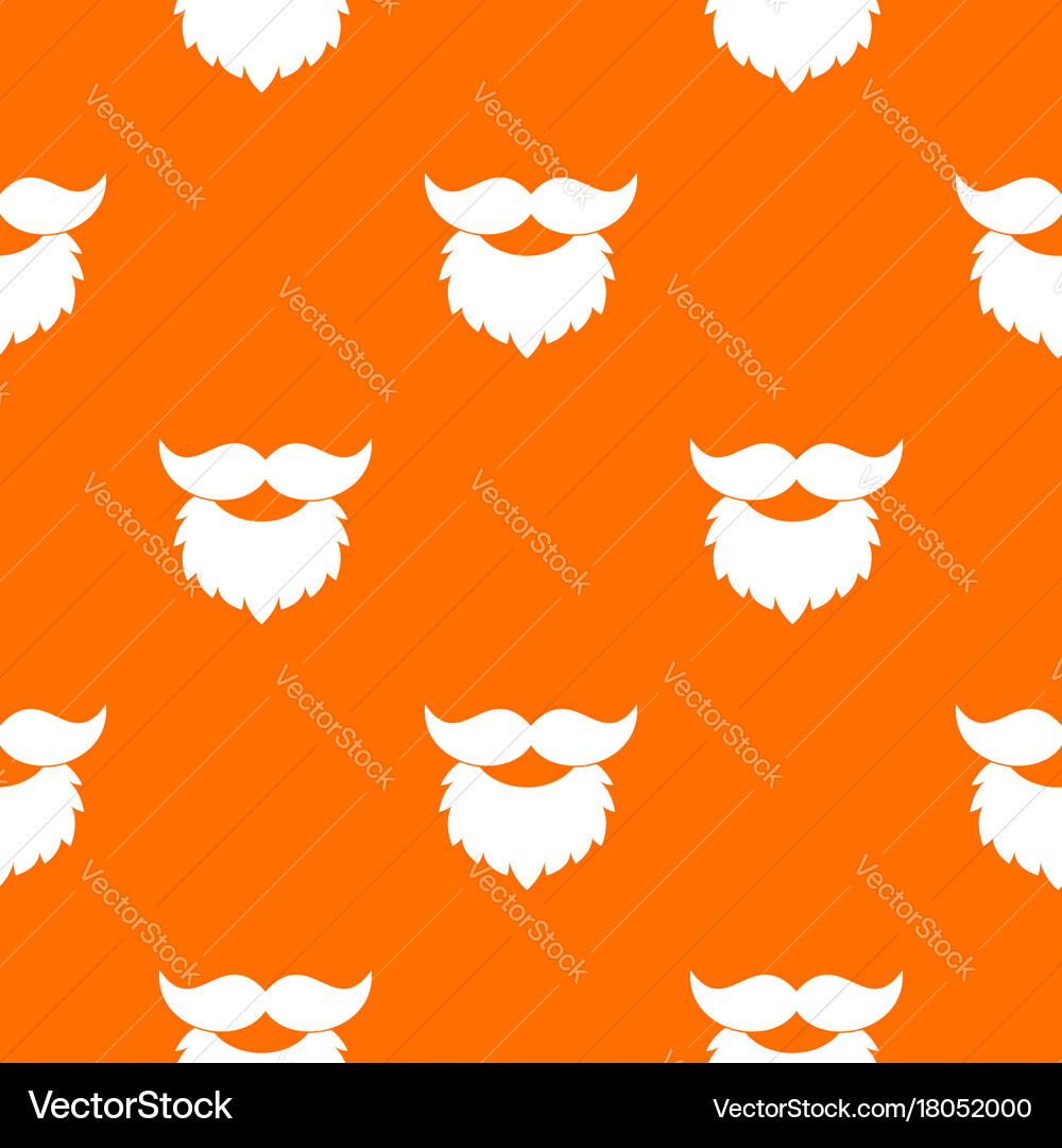 Beard and mustache pattern seamless Vector Image