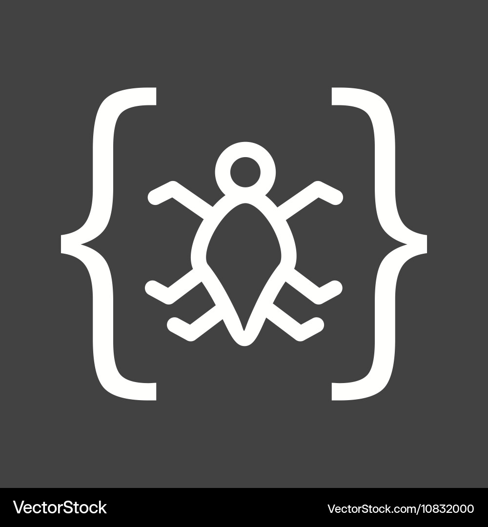 Bug in code vector image