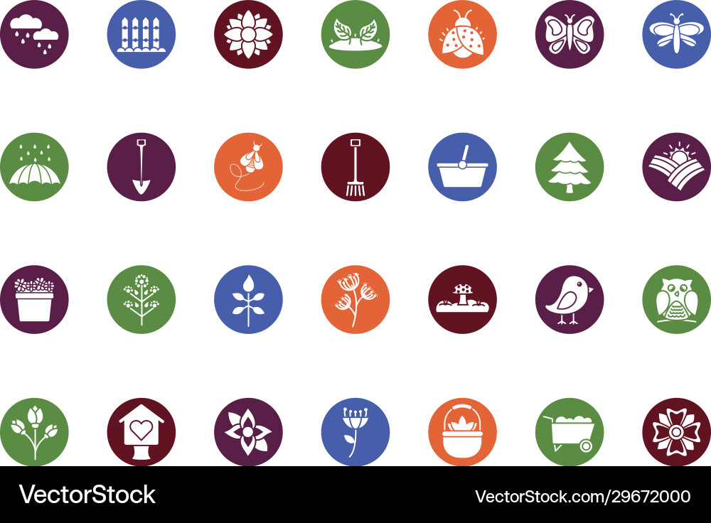 Bundle spring set block icons Bundle spring set block icons Vector Image
