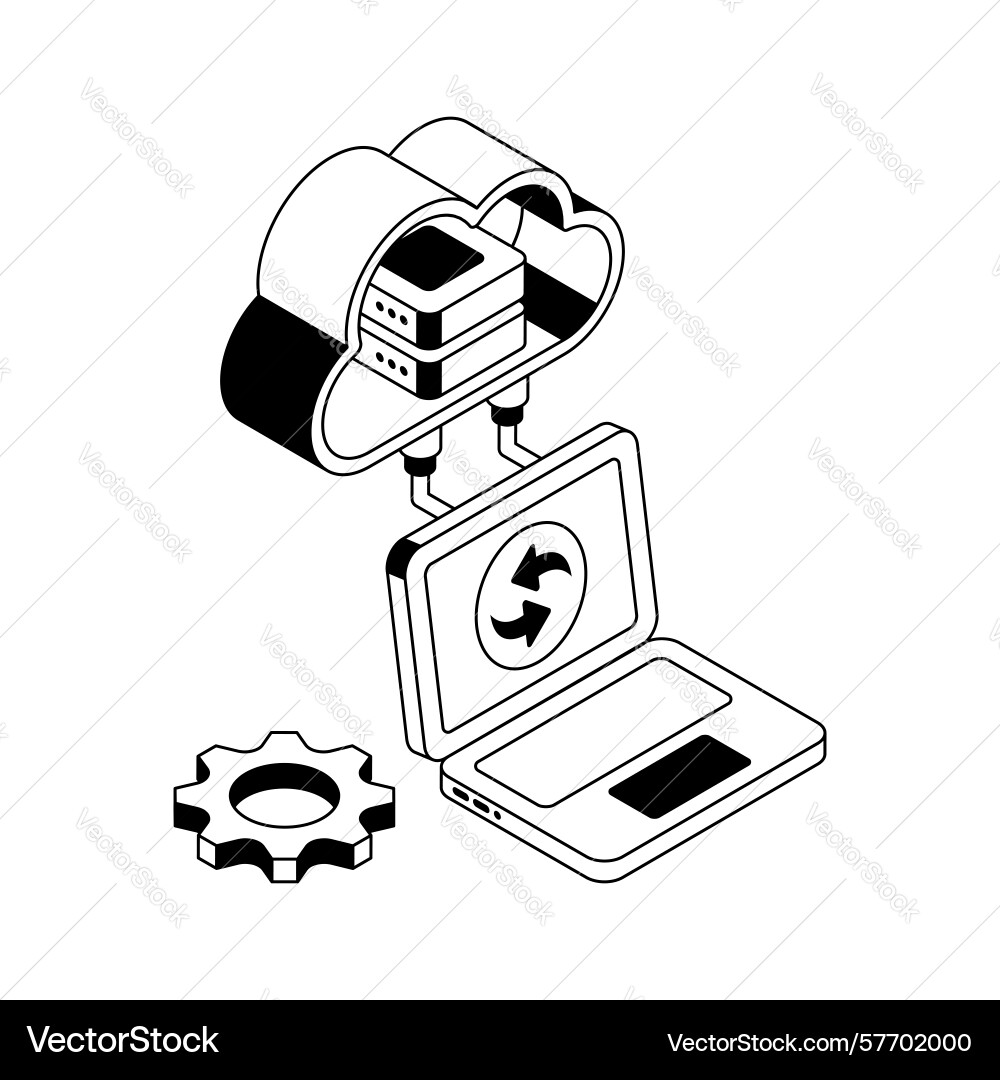 Cloud reload Vector Image