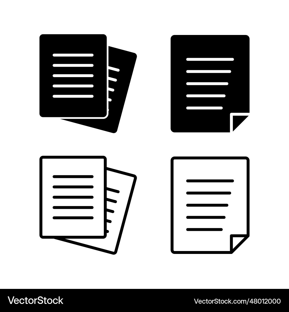 Document icon paper file Document icon paper file vector image