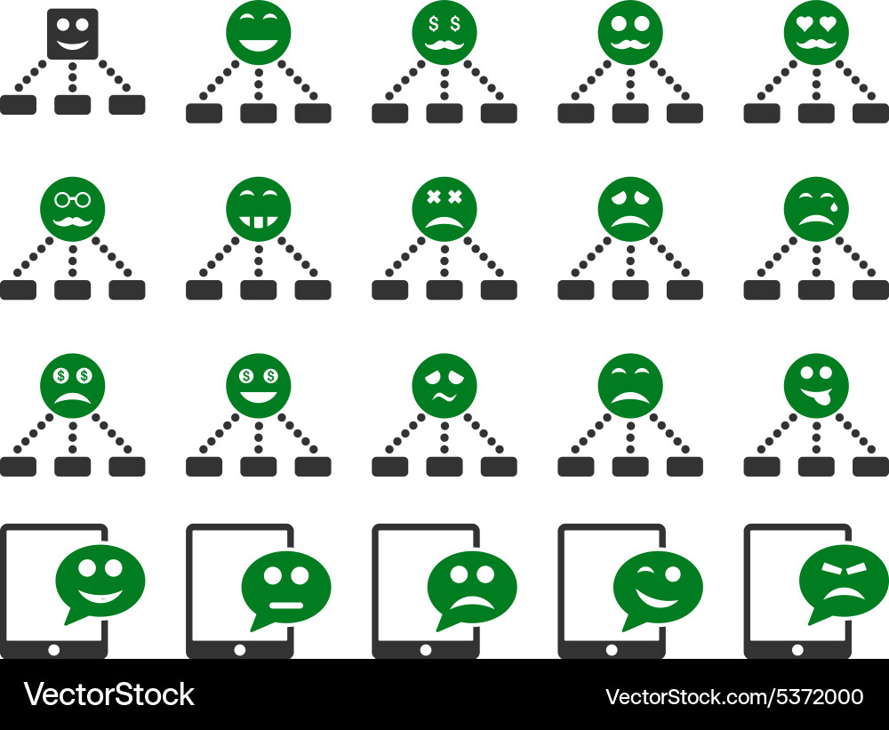 Emotion hierarchy and sms icons Vector Image