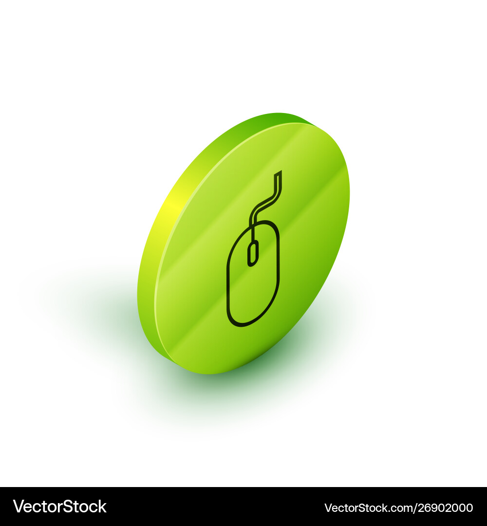 Isometric line computer mouse icon isolated Isometric line computer mouse icon isolated Vector Image