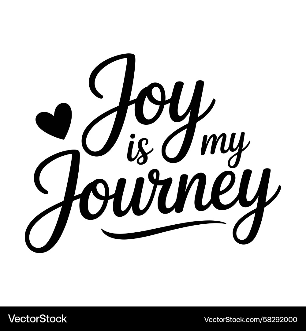 Joyful Journey Script Text Vector Image
