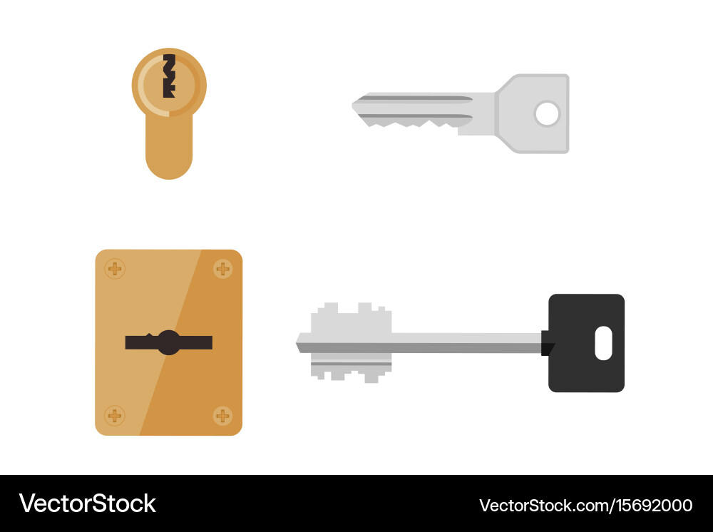 Keys and keyholes vector image