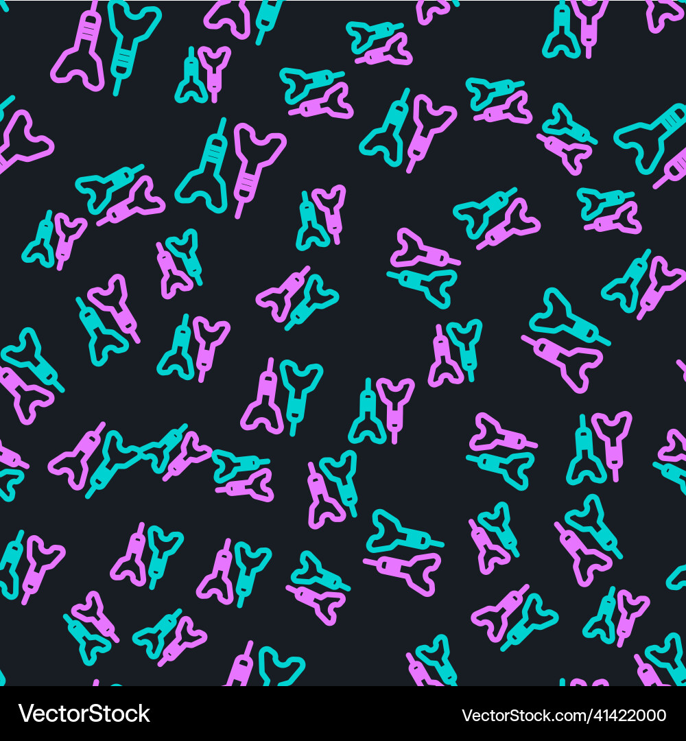 Line dart arrow icon isolated seamless pattern Line dart arrow icon isolated seamless pattern Vector Image