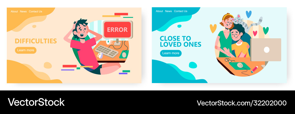 Man in panic because computer error happy Man in panic because computer error happy vector image