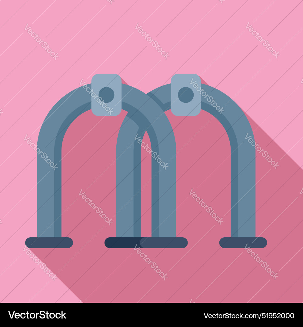 Metal detector gate detecting object Vector Image