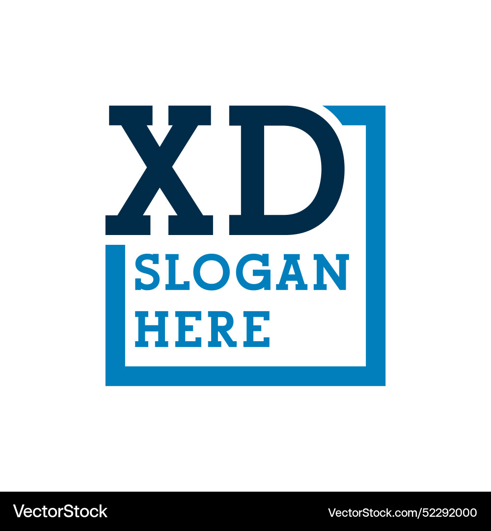 Minimal initials logo letters x and d xd initial Vector Image