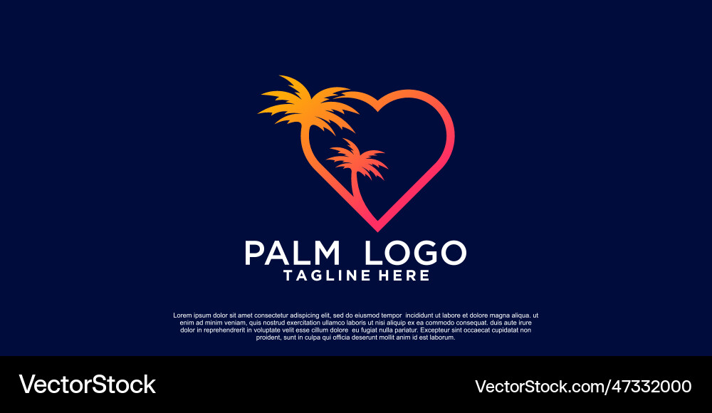 Palm logo design with unique concept premium part Palm logo design with unique concept premium part vector image