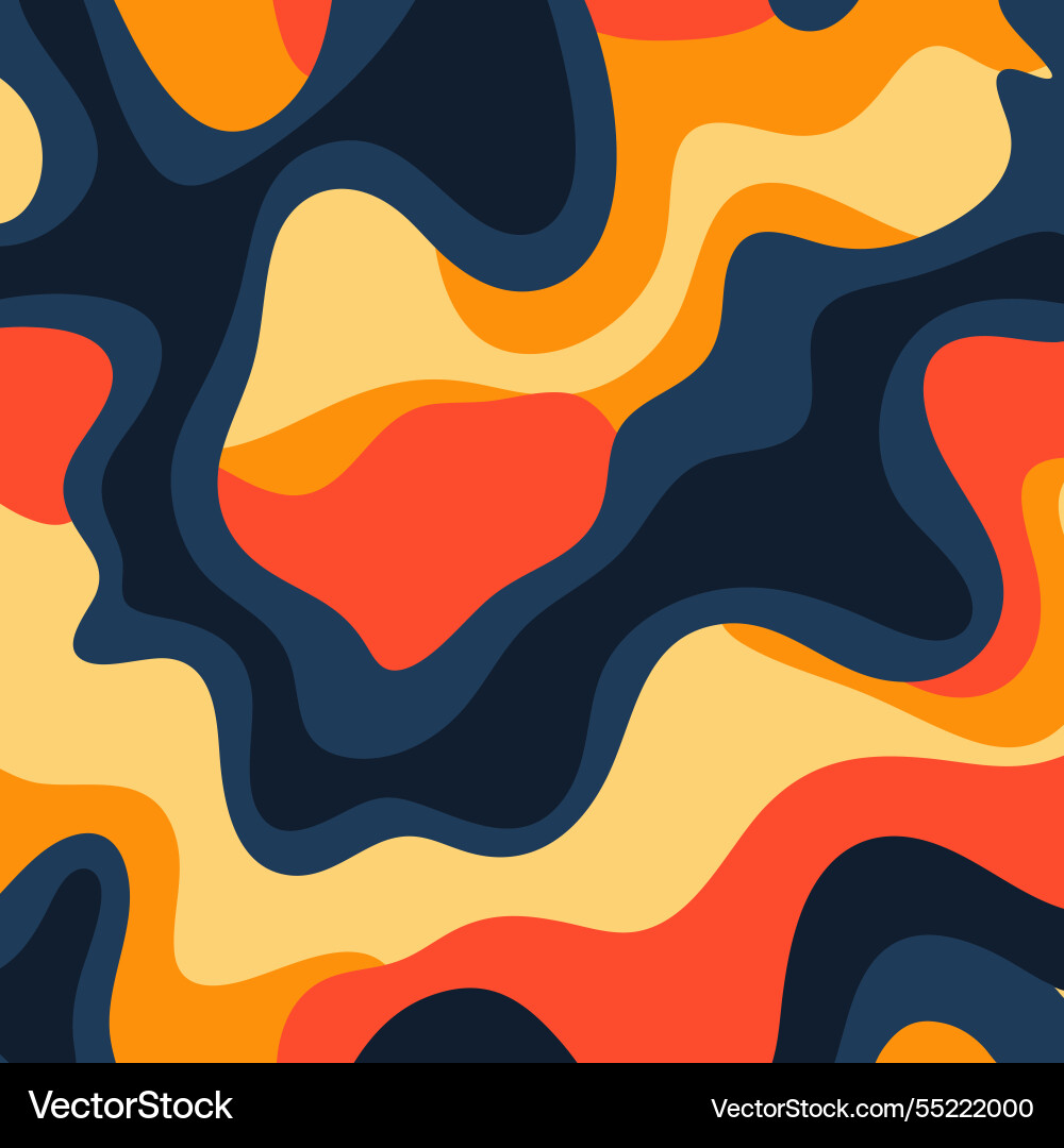 Retro abstract background with a psychedelic vector image