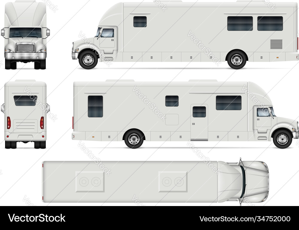 RV Branding Mockup - Vehicle Template vector image