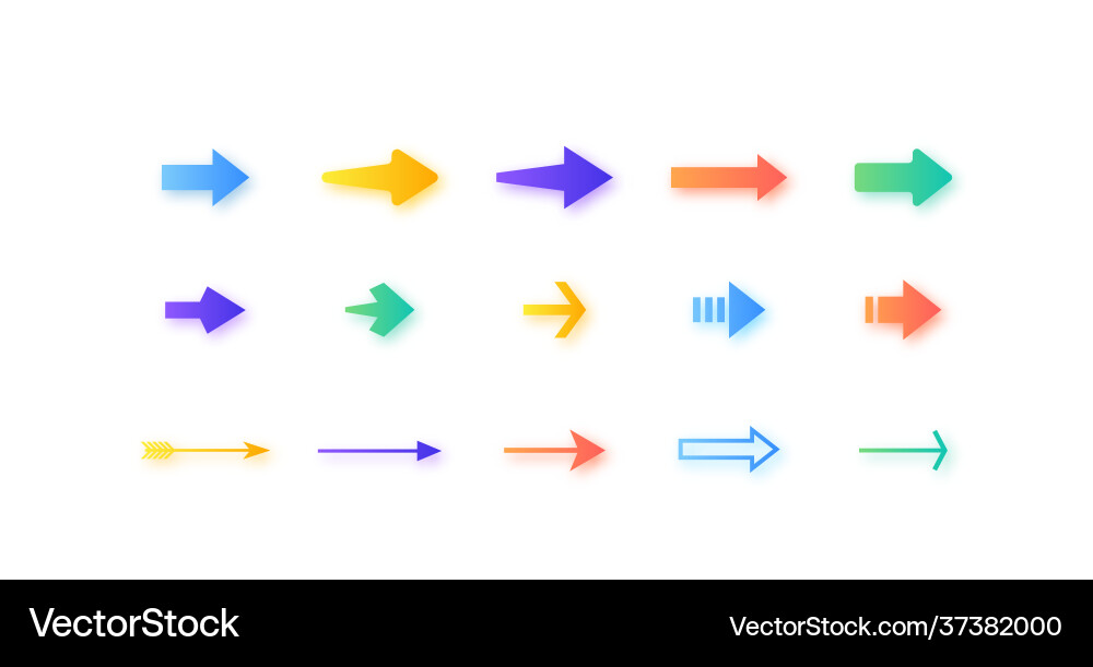 Set arrows Set arrows vector image