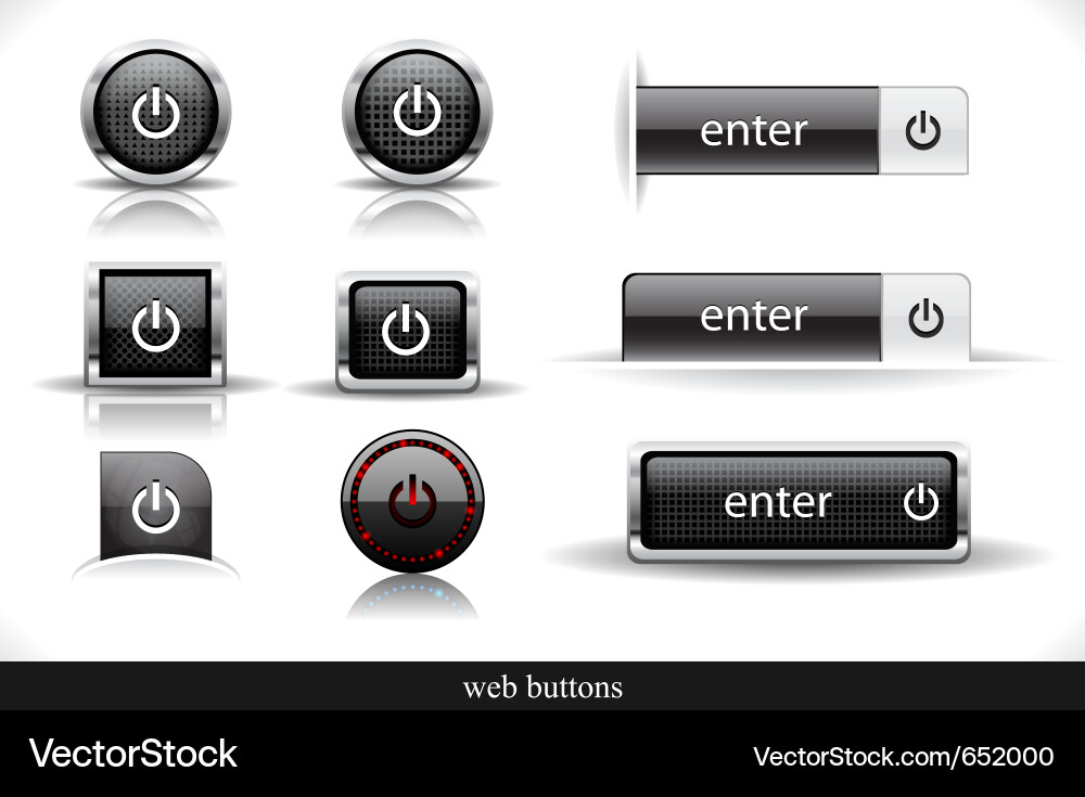 Set of dark web buttons vector image