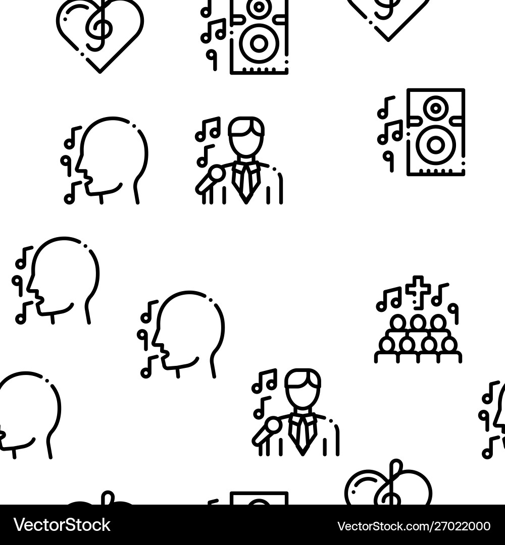 Singing Notes Pattern Vector Image