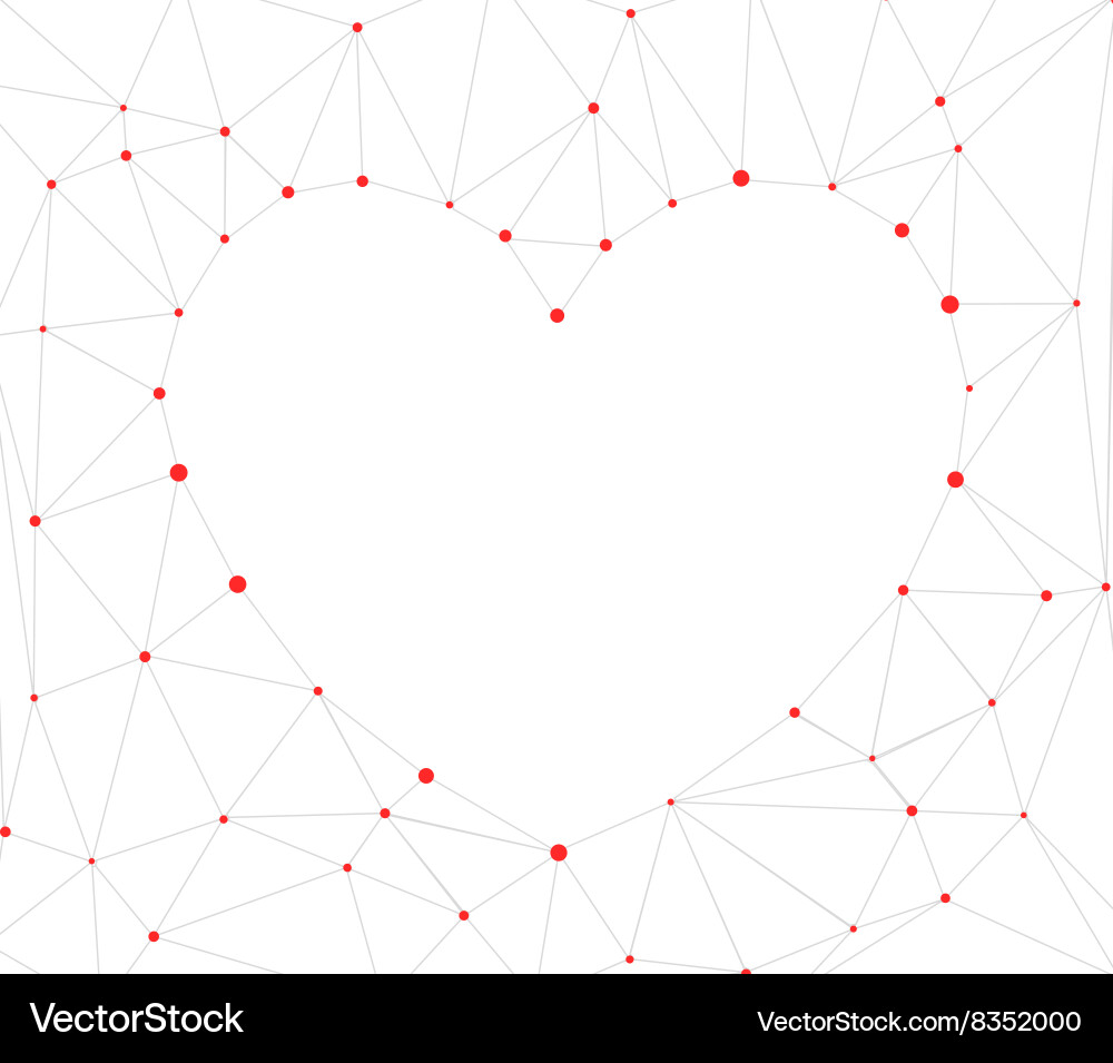 Triangular heart background Vector Image